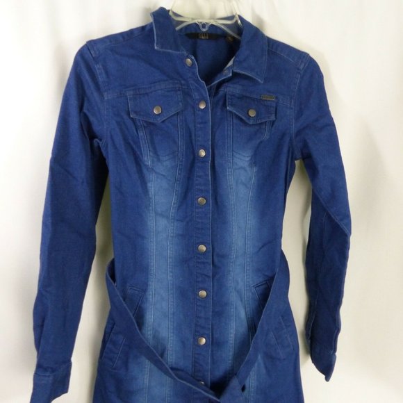 G.I.L.I. got it love it Women's Sz 0 Denim Duster - Picture 8 of 8